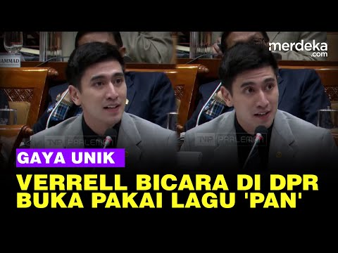 Gaya Verrel Bramasta Berbahasa Inggris & Nyanyi Lagu PAN saat DPR Rapat Naturalisasi