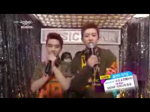 Exo D O & Chanyeol Backstage MC Music Bank Best Moment Exo's .mas brow