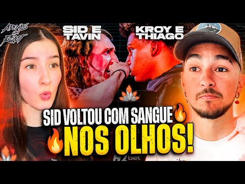 SID E TAVIN X KROY E THIAGO | PRIMEIRA FASE - 400ª BATALHA DA ALDEIA | Apenas um react