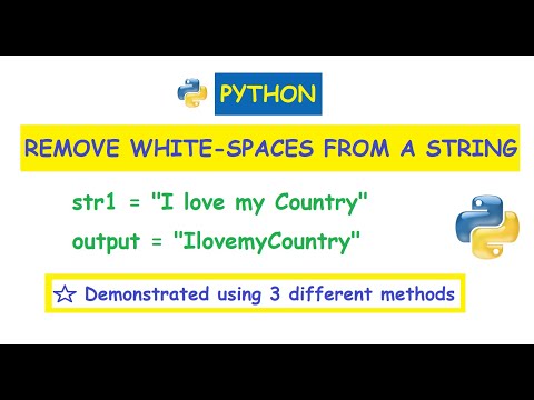 Python Remove White Spaces From A Given String