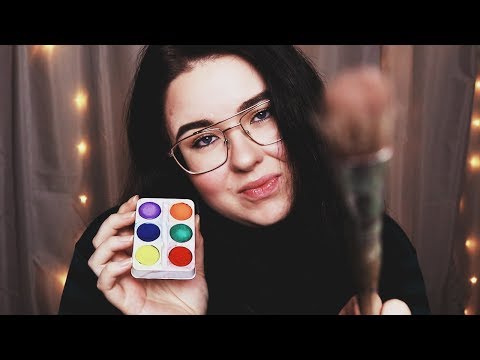 ASMR Målar ditt ansikte med färg - ROLEPLAY