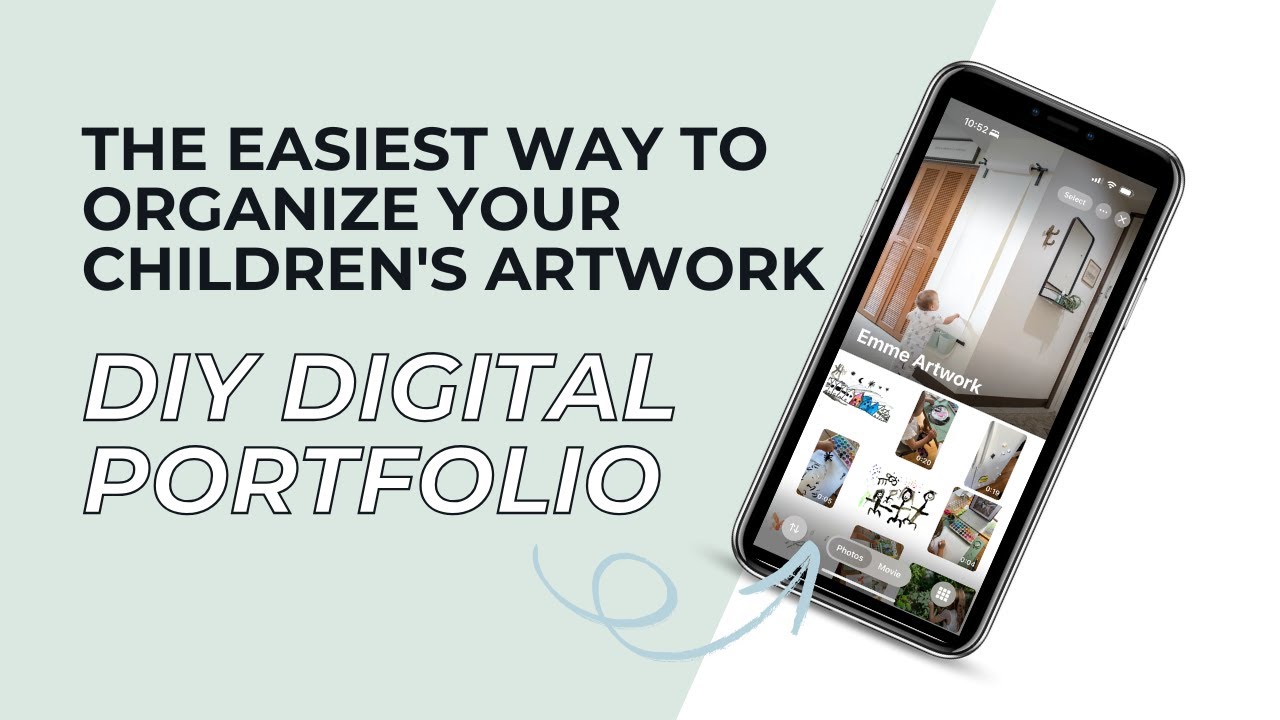 The easiest way to organize your children's artwork -DIY digital portfolio
