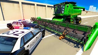 WILD POLICE ROADBLOCK & BLOCKADE CRASHES AND FAILS! - BeamNG Drive Crash Test Compilation Gameplay!