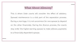 How Does Adultery Affect Divorce In Utah