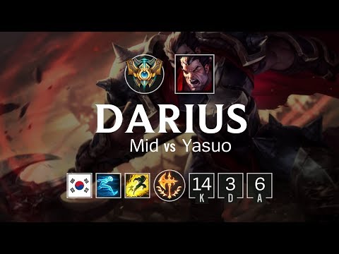 Darius Mid vs Yasuo - KR Challenger Patch 8.11