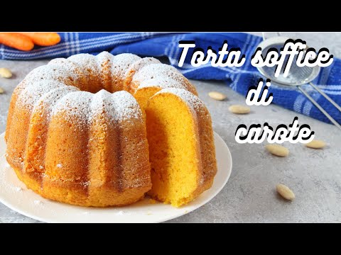 TORTA SOFFICE DI CAROTE MANDORLE - Ricetta facile con tante carote e senza burro - Carrot cake