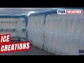 Watch: Thick Icicles Coat Lake Michigan Pier As Arctic Air Rattles The Great Lakes