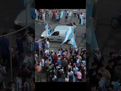 Así celebró villa ocampo la victoria de Argentina 💙🤍