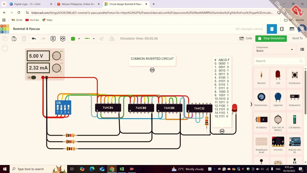 Boolean Expression Representation via Tinkercad