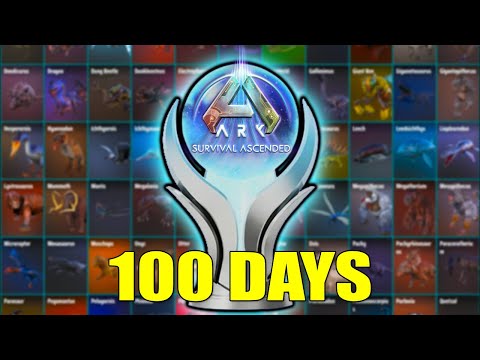 100 Days to Tame Every Creature on ARK Ascended!