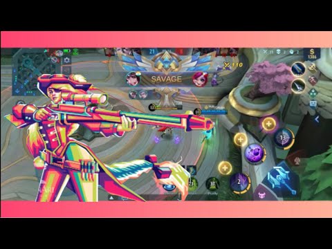 Lesly perfect savage at enemy base || Sniper Lesly gameplay || MLBB