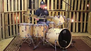 Video thumbnail for DW Performance Natural Lacquer Drum Set - 22, 13, 16, 18, 8x14 by The Drum Shop - Portland, Maine