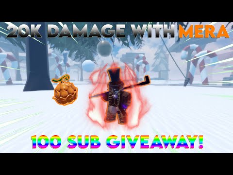 [GPO] MERA IS TO OP 20K DAMAGE FOR NOTHING 💀 (100 SUB GIVEAWAY ANNOUNCEMENT)