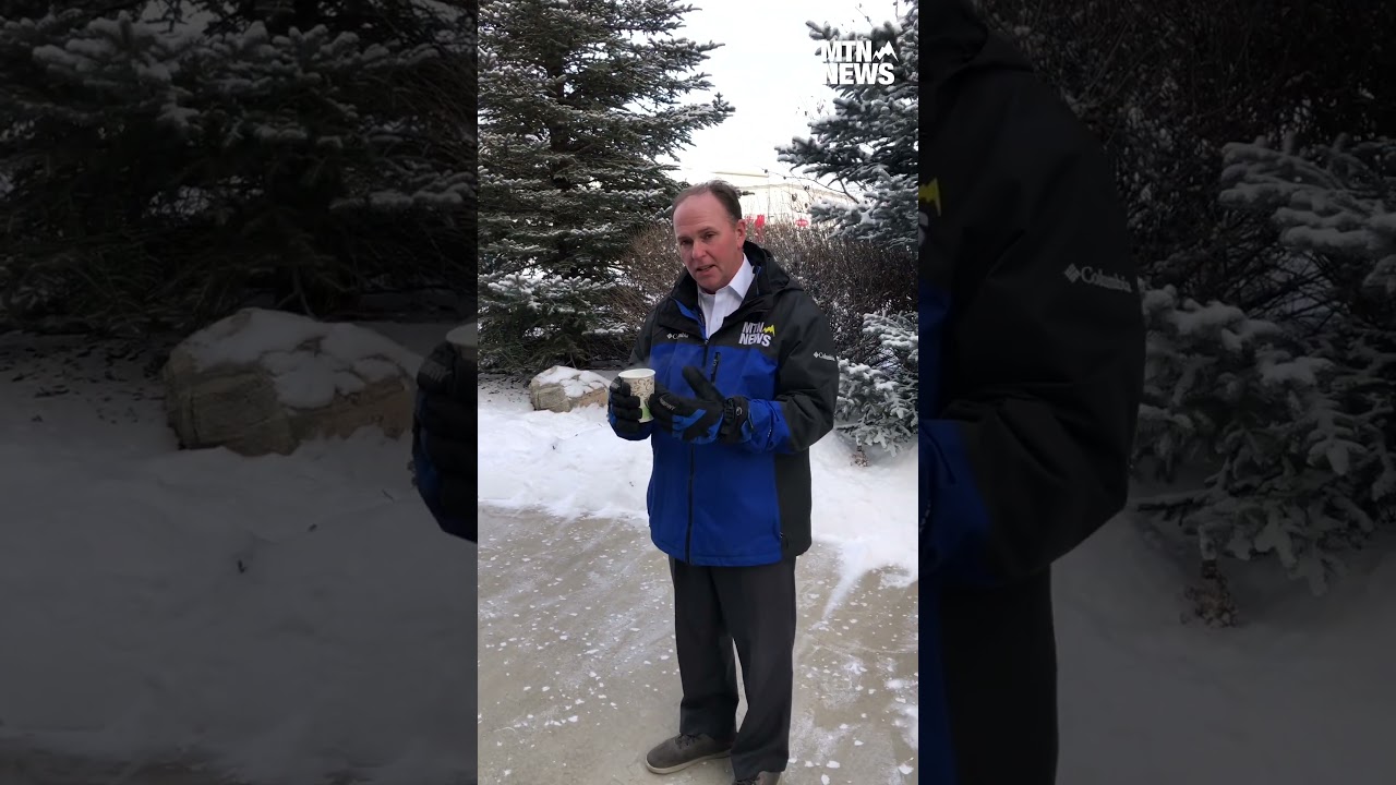 Now that's COLD! Subzero temps freeze water mid-air in Bozeman