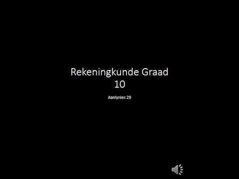 REKENINGKUNDE GRAAD 10: 19 Augustus 2020 - periode 5 (19105)