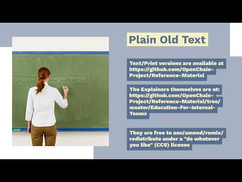 OpenChain Three Minute Explainers (Beta)