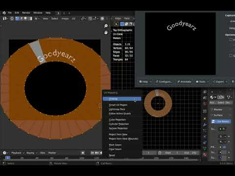 A few ways of UV Mapping the side of a tire - Goodyearz!(tm)