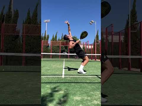 Incredible smash in slow motion by Javi Garrido During training #Padel #JaviGarrido #PadelTraining