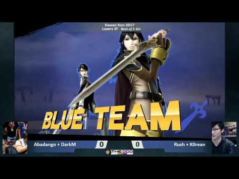 KKON17 Doubles: SSB Wii U - LSF - Abadango + DarkM vs Rush + K0rean