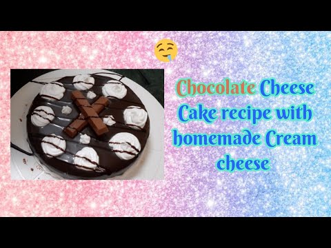 Chocolate Cheese Cake recipe| Homemade Cream cheese with milk| No bake Cheese Cake
