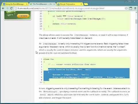 Tutorial Zend Framework 2 Event Manager