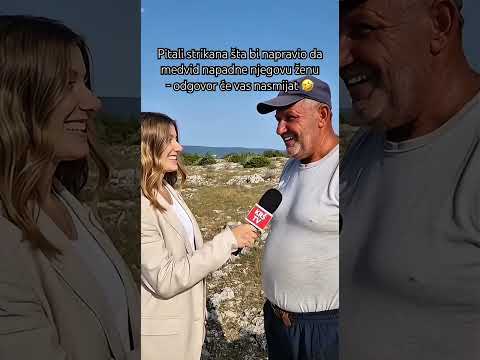 Pitali strikana šta bi napravio da medvid napadne njegovu ženu- odgovor će vas nasmijat 🤣 #smijeh