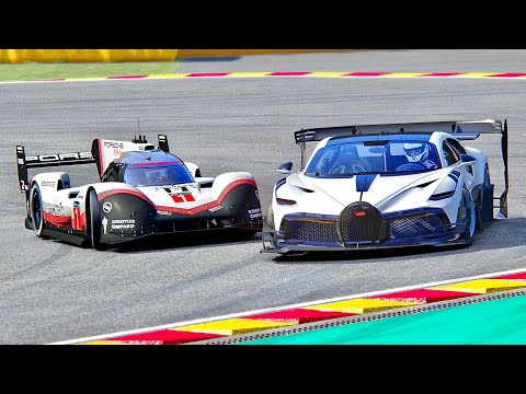 Bugatti Divo GTR vs Porsche 919 EVO at Spa