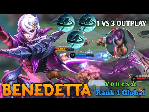 MVP HyperCarry Benedetta Gameplay by Top Global 1 Benedetta V o n e s 쇼 - Mobile Legends