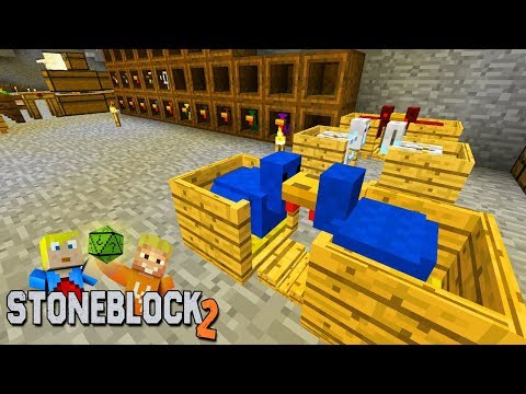Leveling up chickens with nesting boxes! - Minecraft Stoneblock 2 #22