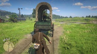 How to steal any wagon / stagecoach without alerting the law or killing the driver | RDR2