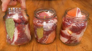 Je mets de la viande dans des bocaux et obtient un délicieux plat de viande