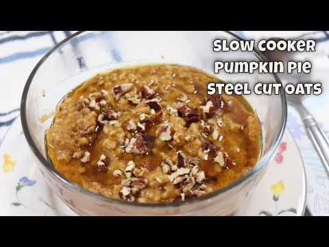 Slow Cooker Pumpkin Pie Steel Cut Oats | Easy Slow Cooker Recipe | MOLCS Easy Recipes