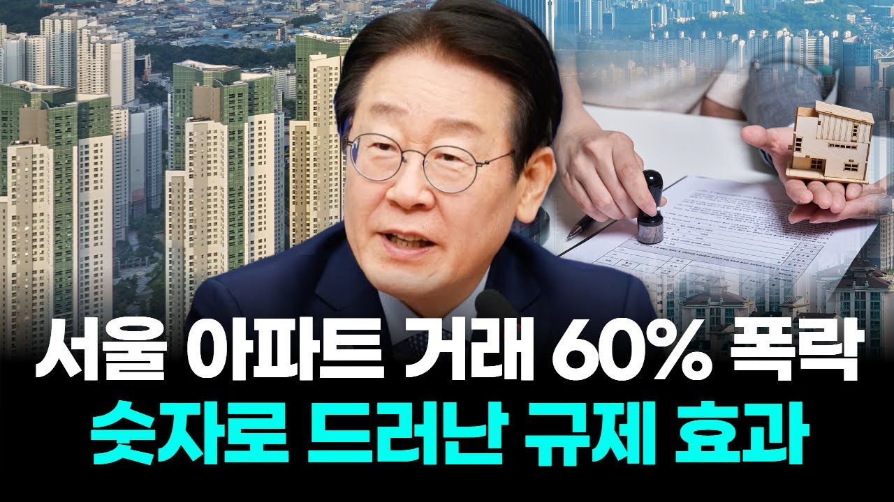 서울 아파트 거래 60% 폭락 숫자로 드러난 규제 효과
