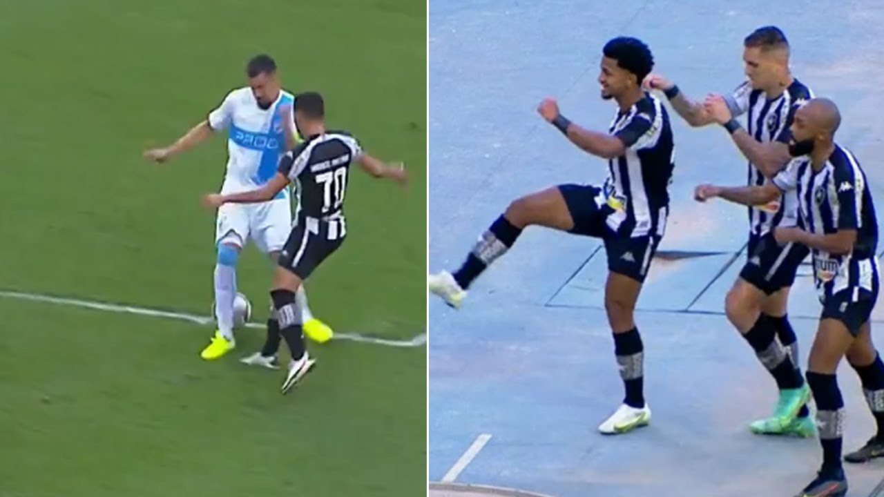 VÍDEO: Marco Antônio dá linda caneta, e jogadores do Botafogo fazem ‘Dancinha do Gordin’ em goleada