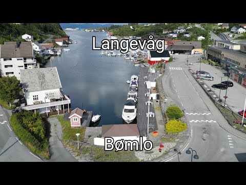Langevåg and the Røyksund channel on Bømlo