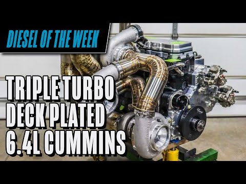 Triple Turbo Deck Plated 6.4L Cummins Engine