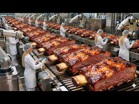 Inside the BBQ Beef Ribs Factory: How Raw Beef Ribs Becomes Perfect BBQ Beef Ribs (Full Process)