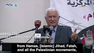 Abbas Zaki saluting Marwan Barghouti on PA TV