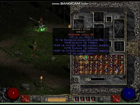Diablo 2 full character of unique items identifying