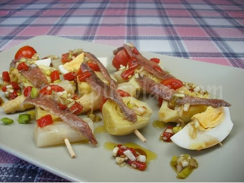 Brochetas de verduras