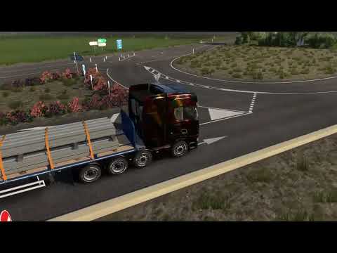 ETS2 [1.55]Gameplay- Grand Utopia Map -Driving a Aluminum Rods from Meuian to Utopia(Zone Portuaire)