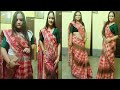 How To Drape Cotton Saree Perfectly I Ultra Low Waist Pe Tightly Cotton Saree Pehne I Elbow Sleeve