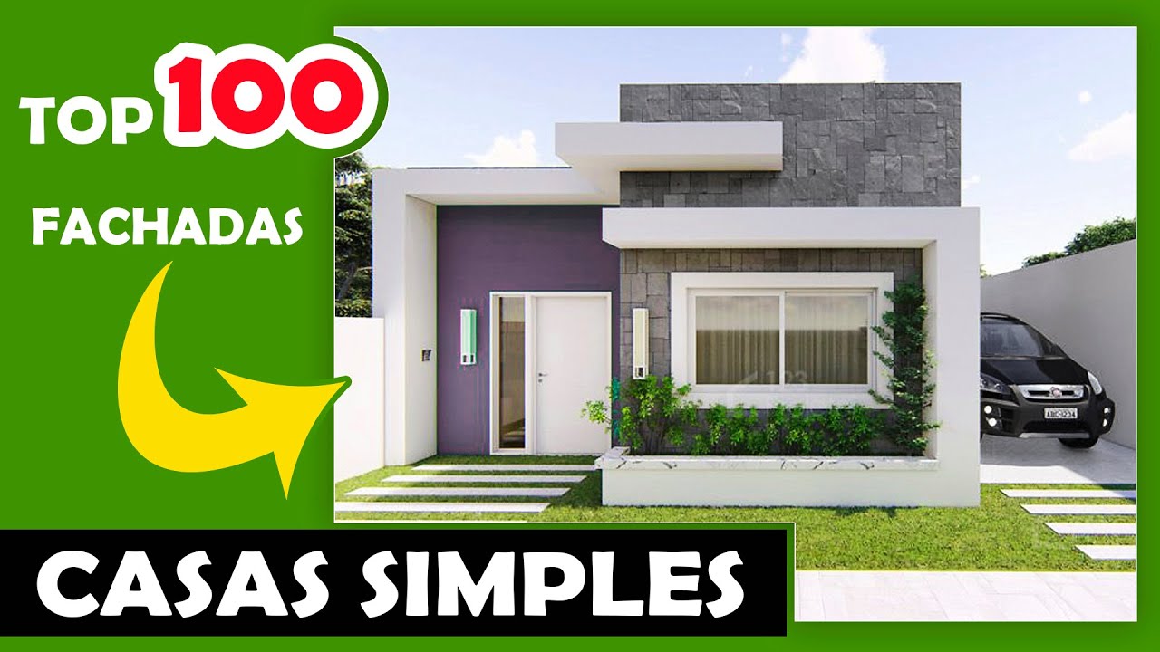 TOP 100 FACHADAS de CASAS SIMPLES e BONITAS  [ BARATAS ]
