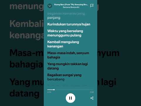 Lirik lagu Ruang baru (Ost. My annoying brother) #ruangbaru #liriklagu #viral #tiktok #sadsong