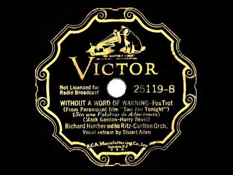 1935 Richard Himber - Without A Word Of Warning (Stuart Allen, vocal)