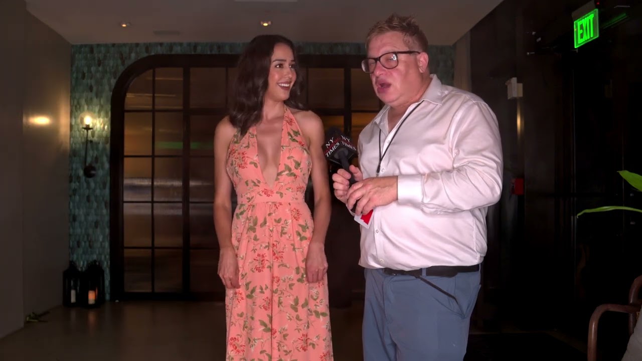 Model Estella talks about her hosting interviews during Miami Swim Week The Shows