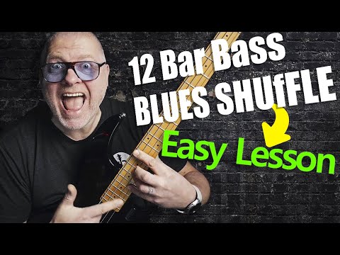 EASY 12 Bar Blues Bass  - Lesson 3 - Standard Shuffle Pattern