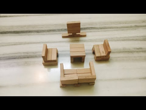How to make Jenga living room/Jenga/Jenga game/blocks/jenga sofa, table, chairs and TV/Jenga blocks 