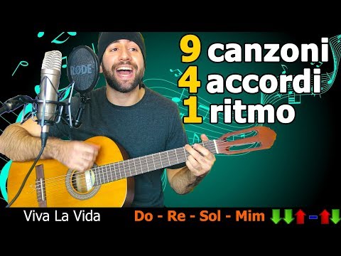4 Accordi, 1 Ritmo, 9 Canzoni Facili 🎸 alla Chitarra!