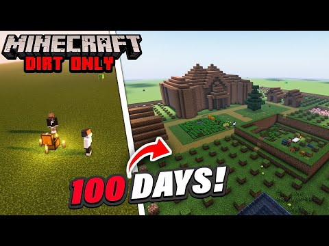 We Survived 100 Days on 3 LAYERS OF DIRT in Minecraft!